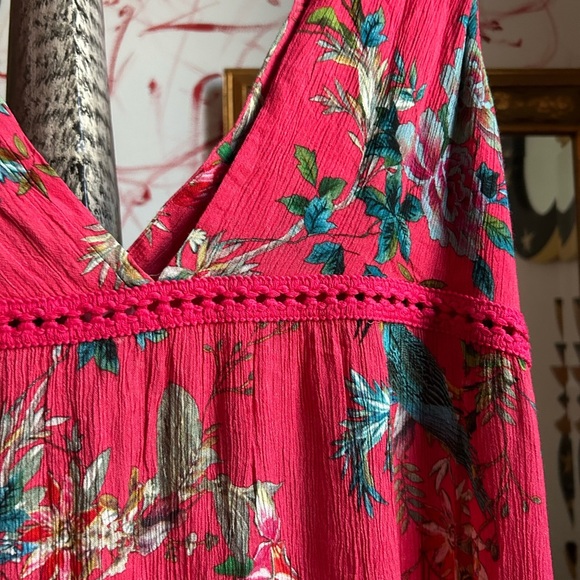 Johnny Was Pink Floral Midi Dress M - Picture 10 of 16